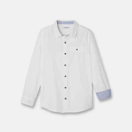 Avis Chemise unie classique blanche garçon OKAIDI 1