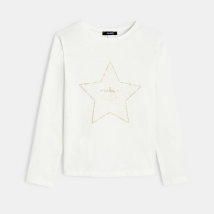 Avis T-shirt à message "make a wish" blanc fille OKAIDI 2