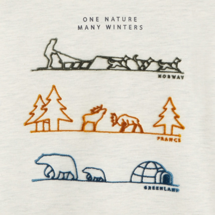 Avis T-shirt à message "one nature many winters" blanc garçon OKAIDI 2