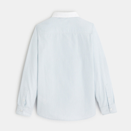 Avis Chemise rayée chic manches ajustables et nœud papillon bleue garçon OKAIDI 3