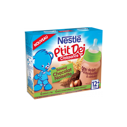 Avis Nestlé P'tit Dej - Brique lait & céréales chocolat noisette NESTLÉ 1