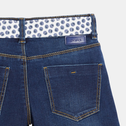 Avis Short en jean ceinturé bleu fille OKAIDI 5