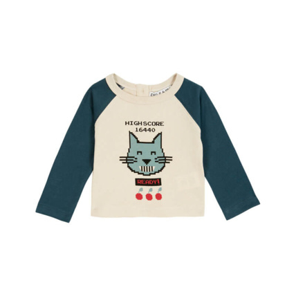 Avis Tee-shirt raglan bicolore chat Sapin Emile et Ida 2