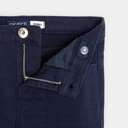 Avis Pantalon skinny en toile stretch bleu fille OKAIDI 2