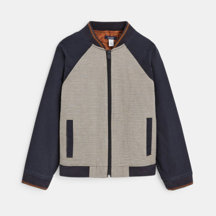 Avis Blouson teddy à petits carreaux blanc garçon OKAIDI 1
