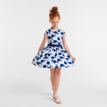Avis Robe chic imprimée bleue fille OKAIDI 1