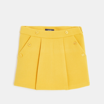 Avis Jupe-short unie jaune fille OKAIDI 2