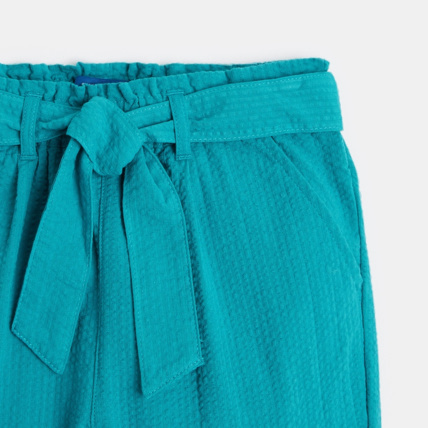 Avis Pantalon carrot en coton bleu fille OKAIDI 3