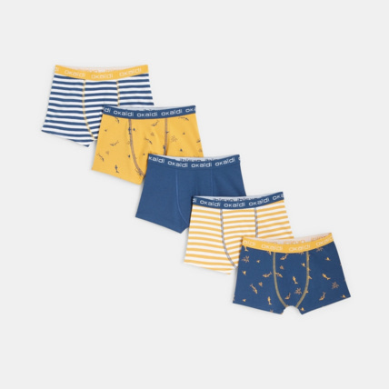 Avis Boxers en jersey (lot de 5) jaune garçon OKAIDI 1