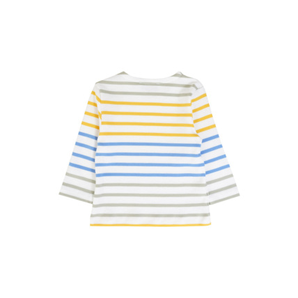 Avis Marinière tricolore Baby - coton épais - Milk/Dorure/Lobelia/Oyat ARMOR-LUX 2