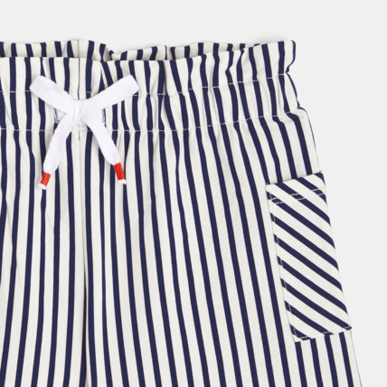 Avis Short à rayures en molleton bleu fille OKAIDI 3