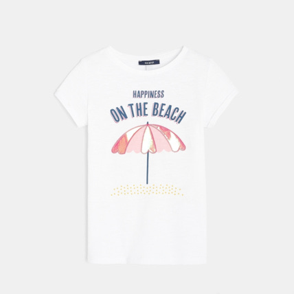 Avis T-shirt à motif fantaisie rose fille OKAIDI 1