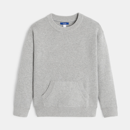 Avis Pull à poche kangourou gris garçon OKAIDI 1