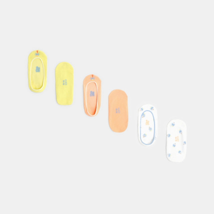 Avis Chaussettes invisibles fantaisie (lot de 3) jaunes fille OKAIDI 2