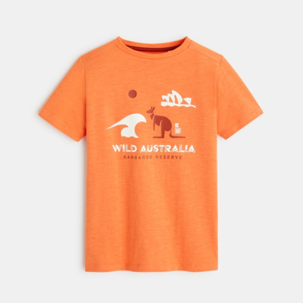 Avis T-shirt coton flammé Australie orange garçon OKAIDI 1
