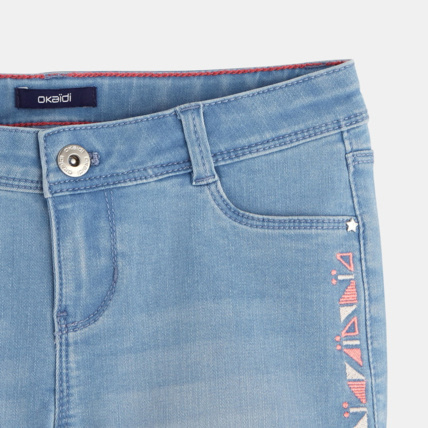 Avis Short en jean brodé bleu fille OKAIDI 3