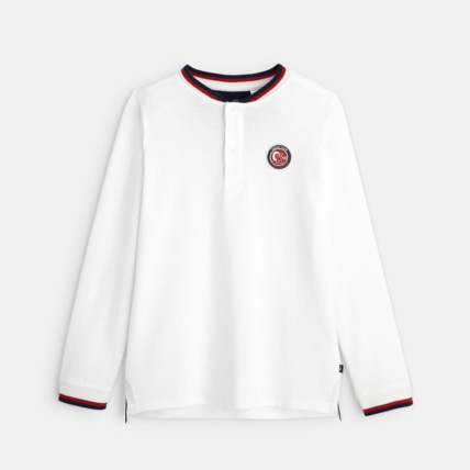 Avis T-shirt manches longues à écusson blanc garçon OKAIDI 2