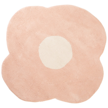 Avis Tapis forme fleur en coton tissé main Prémaman 1
