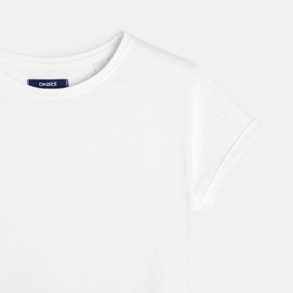 Avis T-shirt pailleté blanc fille OKAIDI 3