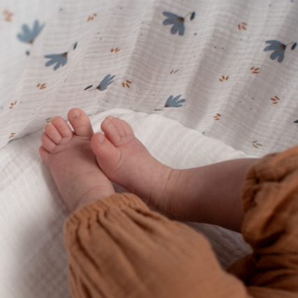 Avis Habillage de couffin en gaze de coton, Bleuet Sevira Kids 3
