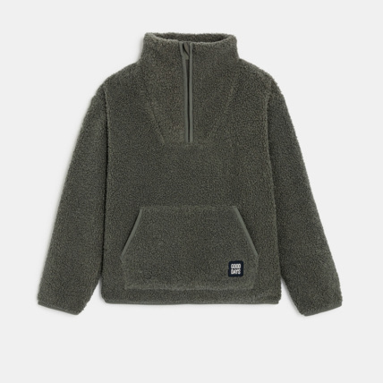 Avis Sweat en polaire sherpa vert garçon OKAIDI 1