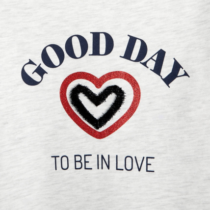 Avis Sweat à message Good Day gris fille OKAIDI 2