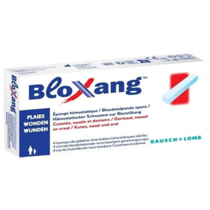 Avis Eponge gelatine stérile hémostatique Bloxang Chauvin Bausch & Lomb 1