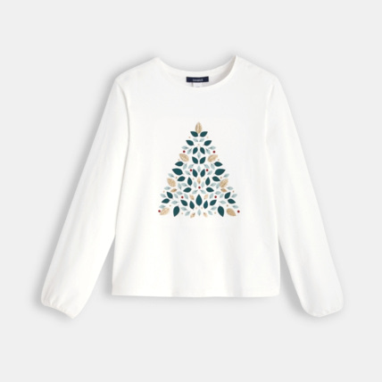 Avis T-shirt de Noël vert fille OKAIDI 1