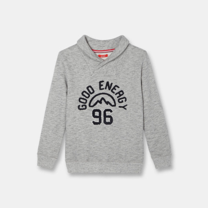 Avis Sweat-shirt à message gris garçon OKAIDI 1
