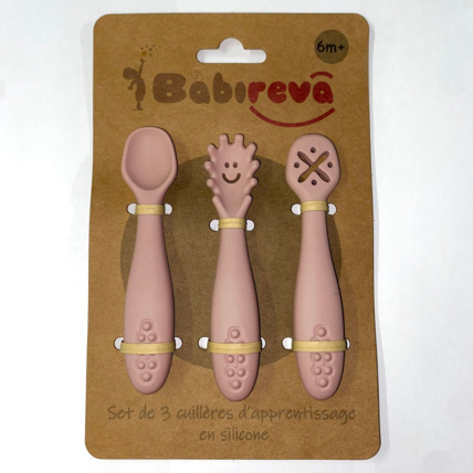 Avis Set de 3 cuillères d'apprentissage en silicone Babireva 1