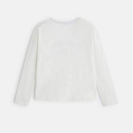 Avis T-shirt à message "FEEL GOOD" blanc fille OKAIDI 4