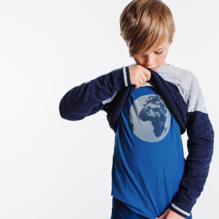 Avis T-shirt coton bio à motif planète bleu garçon OKAIDI 1