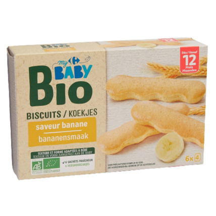 Avis Biscuits bébé bio - Saveur banane CARREFOUR 1