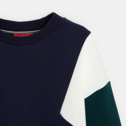 Avis Sweat-shirt colorblock bleu garçon OKAIDI 3