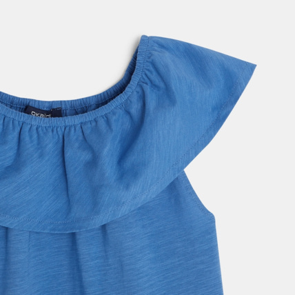 Avis T-shirt volanté bleu fille OKAIDI 2