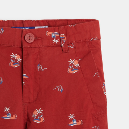 Avis Bermuda slim imprimé orange garçon OKAIDI 3