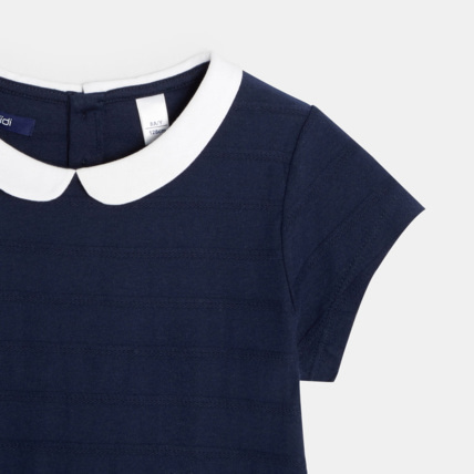 Avis T-shirt col Claudine bleu fille OKAIDI 2