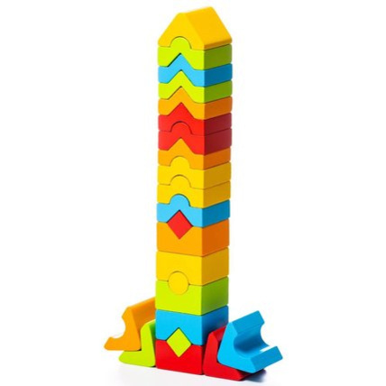 Avis Jeu de construction Mes 5 tours colorées L'ATELIER DU BOIS 1