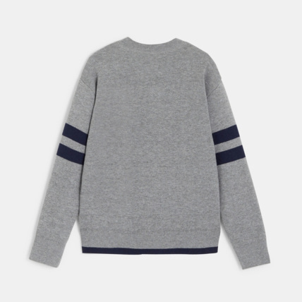Avis Pull col rond à manches rayées gris garçon OKAIDI 3