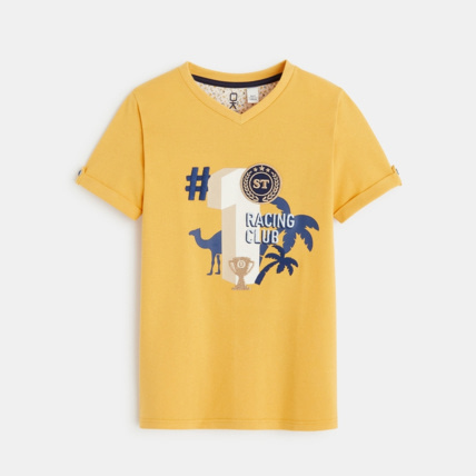 Avis T-shirt col V à motif jaune garçon OKAIDI 2