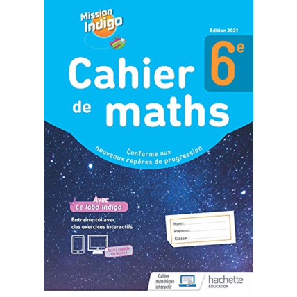 Avis Mission Indigo 6e - cahier d'activités - Ed. 2021 Hachette Éducation 1