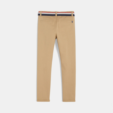 Avis Pantalon en toile stretch + ceinture beige garçon OKAIDI 4