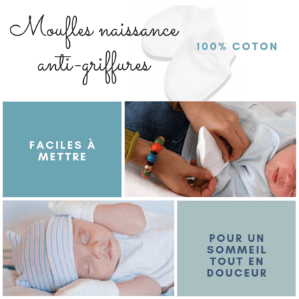 Avis Pack cadeau naissance avec moufles anti-griffures Sevira Kids 3