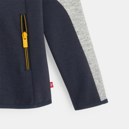 Avis Sweat zippé à capuche bicolore gris garçon OKAIDI 2