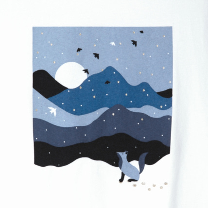 Avis T-shirt à motif paysage bleu fille OKAIDI 2
