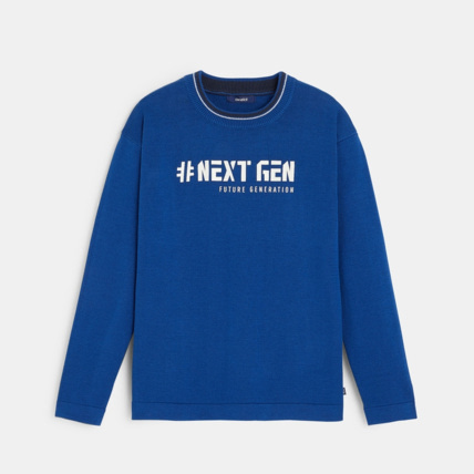 Avis Pull à message bleu garçon OKAIDI 1