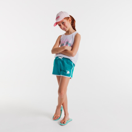 Avis Short uni en jersey doux vert fille OKAIDI 1