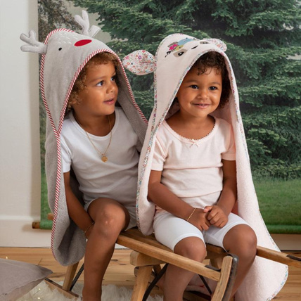 Avis Cape de bain bouclette de coton broderie souris Dreamful CARRE BLANC 1