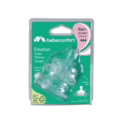 Avis Lot de 2 tétines en silicone Emotion 6m+ Bebeconfort 1