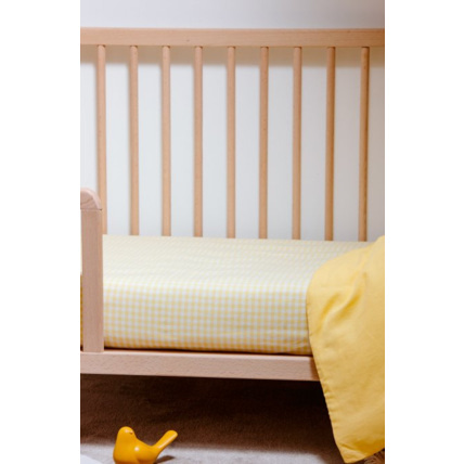 Avis Drap housse bébé percale de coton bio Vichy KADOLIS 3